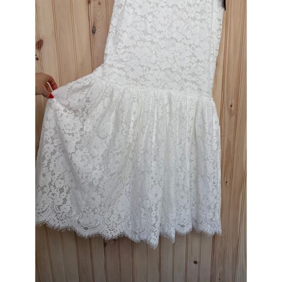 NWT Lulus Instinctively Stunning White Lace Bustier Trumpet Maxi Dress Wedding L - Picture 7 of 9